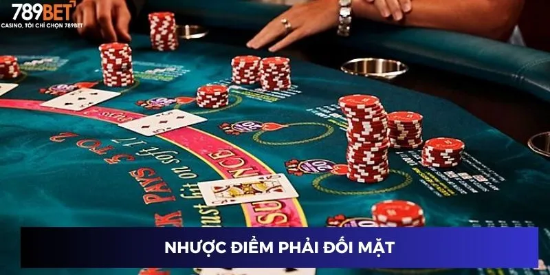 Chơi Blackjack Online - Lật Bài Thắng Lớn Tại 789BET 4 Nhược điểm phải đối mặt