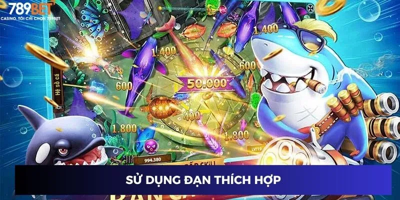 Game Trùm Cá 3D - Săn Thưởng Cá Mập, Làm Trùm Đại Dương 4 Sử dụng đạn thích hợp